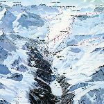 Skigebietskarte der Region Bivio
