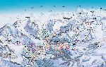 Skigebietskarte der Region Saas Fee
