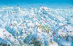 Skigebietskarte der Region Alpe D Huez
