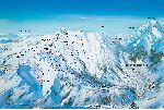 Skigebietskarte der Region Les Contamines