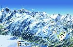 Skigebietskarte der Region Les Deux Alpes