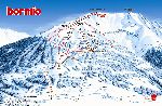 Skigebietskarte der Region Bormio