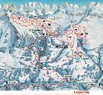 Skigebietskarte der Region Adelboden Frutigen