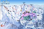Skigebietskarte der Region Arosa