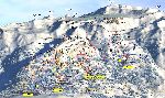 Skigebietskarte der Region Crans Montana Aminona