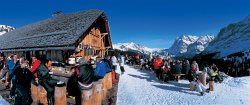 Skihütten in der Schweiz