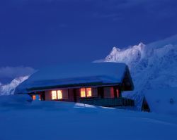 Skihütte über Silvester